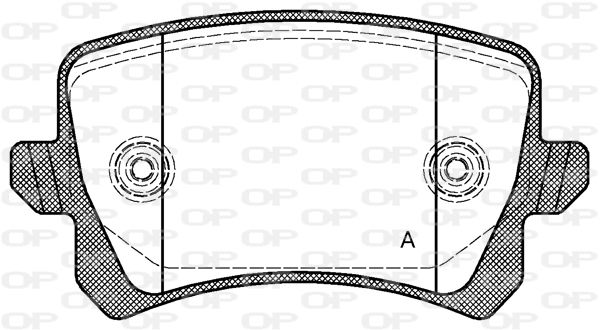 OPEN PARTS Комплект тормозных колодок, дисковый тормоз BPA1342.00
